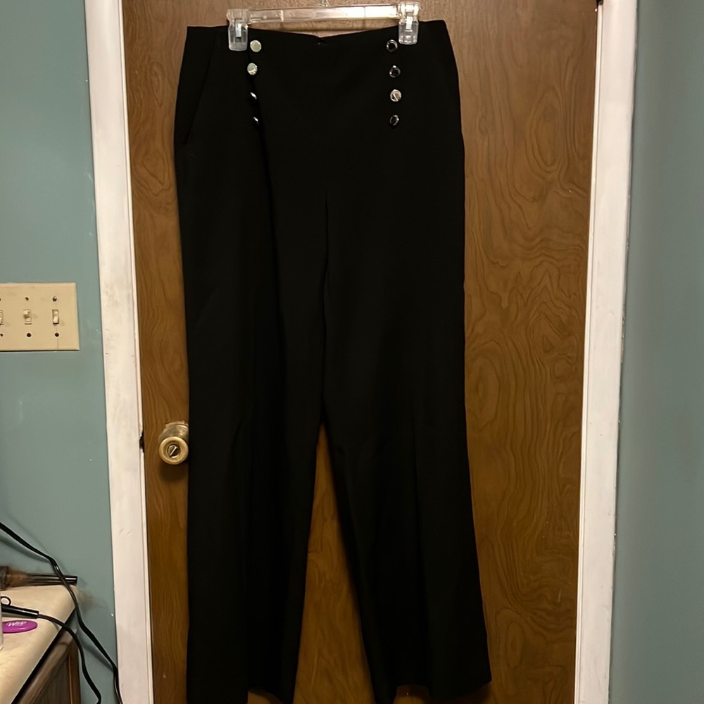 Vince Camuto black wide leg pants size 10
